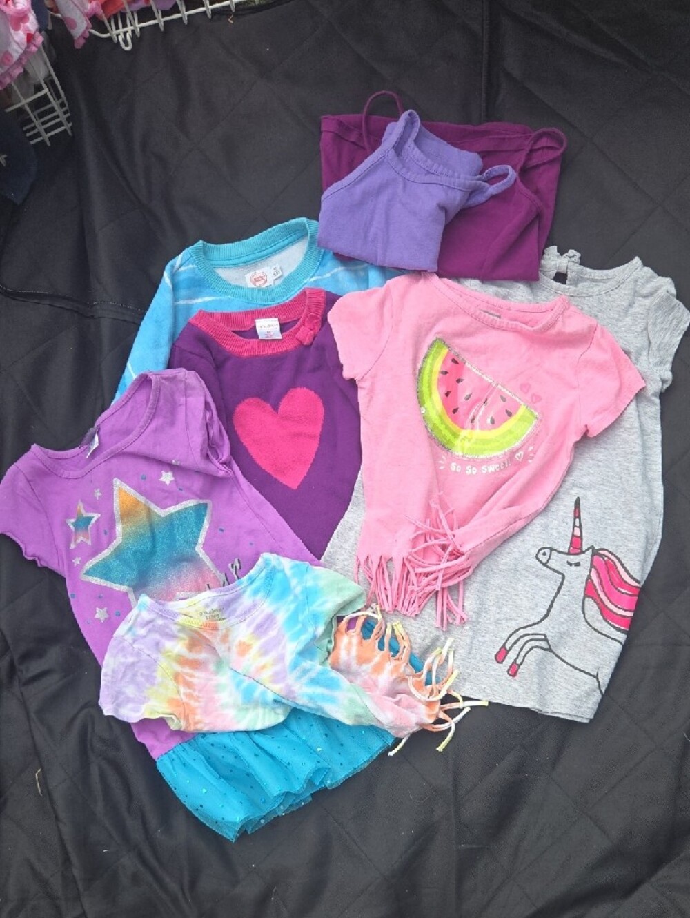 Girls long and short sleeve tops 8 pieces
